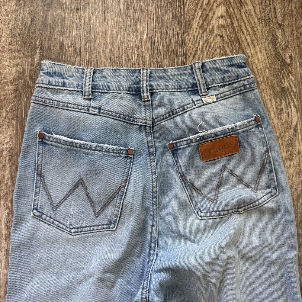 Wrangler x Billabong Womens Bell Bottom Jeans Blue Patchwork Denim- size 26 - Picture 9 of 10